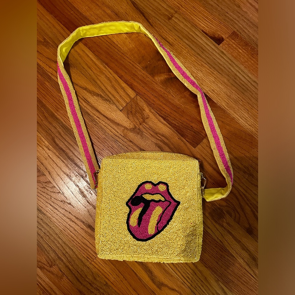Rolling Stone beaded purse